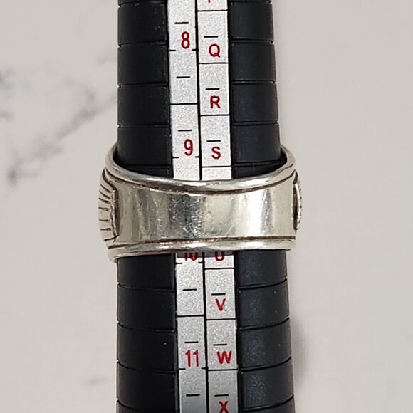 Men's Sterling Silver Turquoise Ring by Will Denetdale - Picture 6 of 6